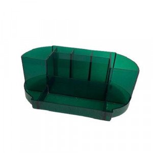 Executive Desk Organiser Green Transparent METRO 9 Compartments
