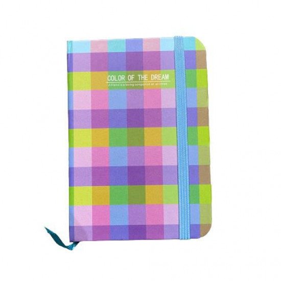 دفتر مذكرة 21x14 سم بحبل مسطر كاروهات اشكال