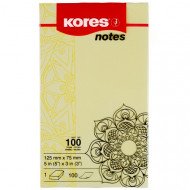 ورق ملاحظات كورس مزخرف 75x125 ملم اصفر 