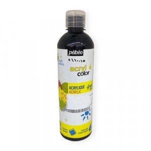 Glossy Effect Acrylic Colors PEBEO Black 500 ml