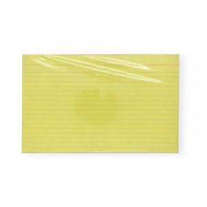 Record Cards 8x5 inch 100 Sheet Yellow Ruled