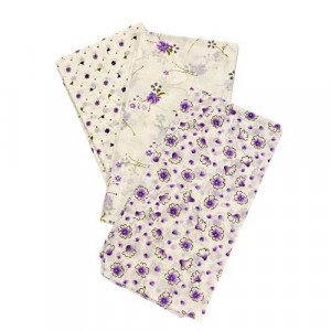 Cotton Fabric Engravings Purple Roses120 x 50 mm Several Shapes
