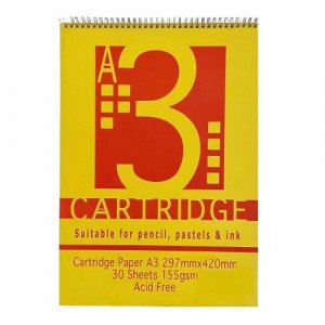  Rowney Cartridge Sketch A3 White Paper 30 Sheets 155 gm