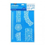 استنسل حرير للأقمشة دانتيل بيبيو  5.11×8 انش