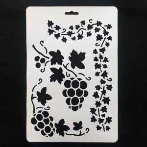 Stencil Of Artwork Grape KEEP SMILING A4
