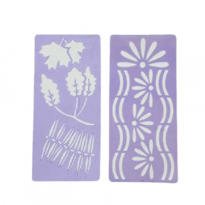 group Stencil Of Artwork Flowers 20×9.5 cm