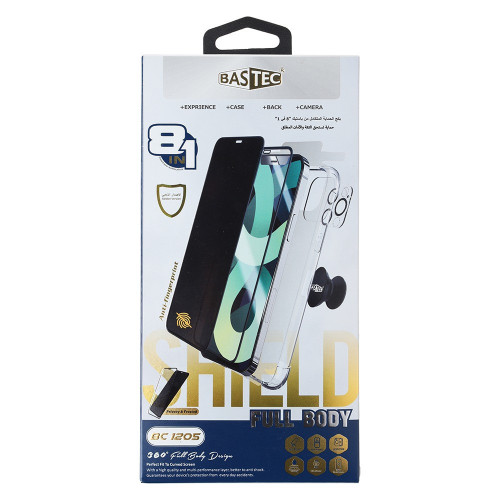( الاصدار الذهبي ) بكج الحماية المتكامل 8 في 1 من باستيك ( خصوصية + شفاف ) ضد البصمة 