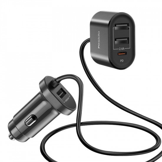 يسيدو - Yasido Y41 شاحن ولاعة سريع الشحن مع 3 منافذ PD