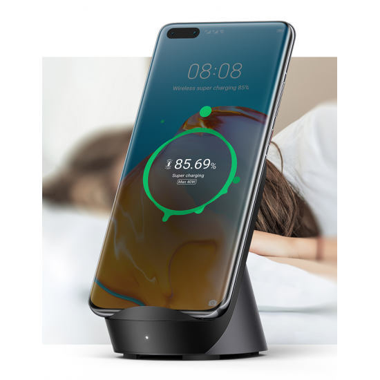 شاحن هواوي سوبر تشارج اللاسلكي بقاعدة 40 وات (لهواوي / سامسونج / آيفون)
