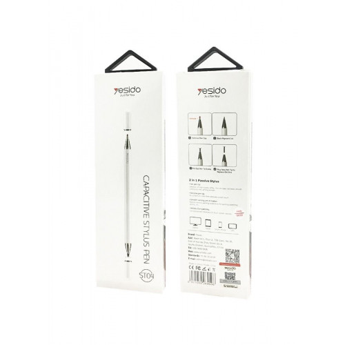 قلم لمس للرسم عالي الدقة أبيض ST04 | Capacitive Stylus Pen