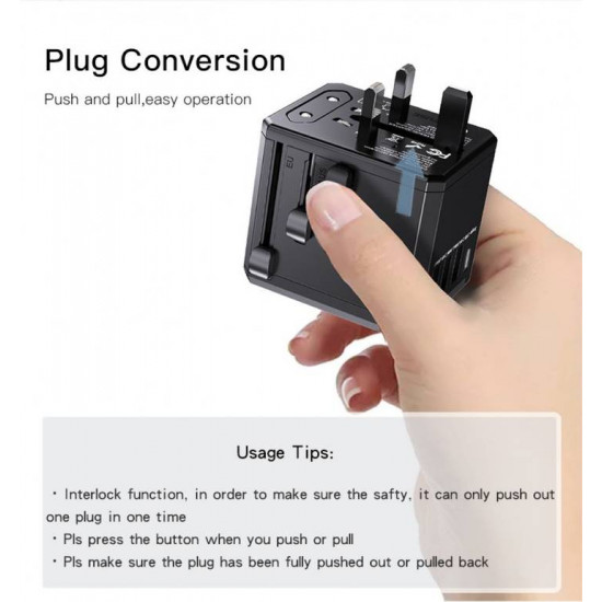      فيش شاحن عالمي من Yesido-MC10-UNIVERSAL ADAPTER