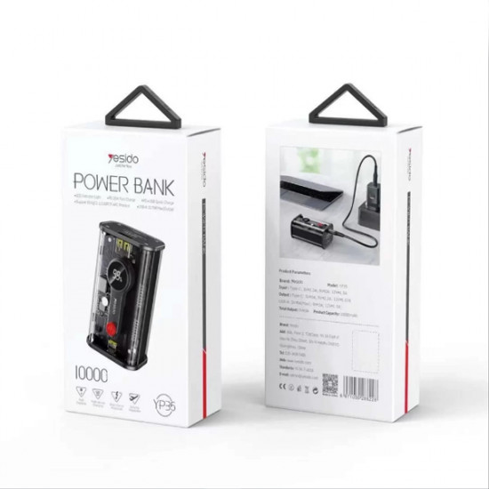 شاحن متنقل قوة 10000 ملي أمبير 20 واط شحن سريع YESIDO YP35 شاحن متنقل قوة 10000 ملي أمبير 20 واط شحن سريع YESIDO YP35