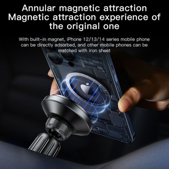 YESIDO C190 شاحن لاسلكي مغناطيسي للسيارة مزود بفتحة تهوية للهاتف بقدرة 15 وات لشحن سريع