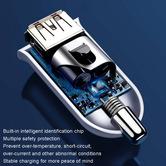 Yesido Y53 QC3.0 شاحن سيارة 97 واط خمسة منافذ شحن سريع