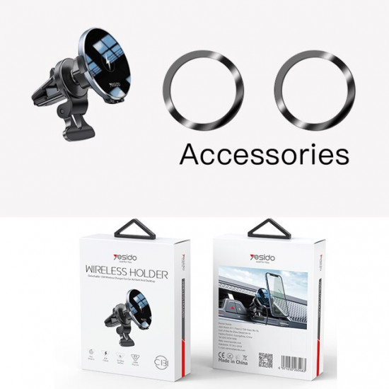 Yesido C131 Wireless Car Charger 15W Fast Charging