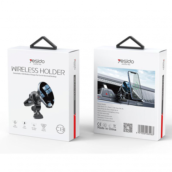 Yesido C131 Wireless Car Charger 15W Fast Charging