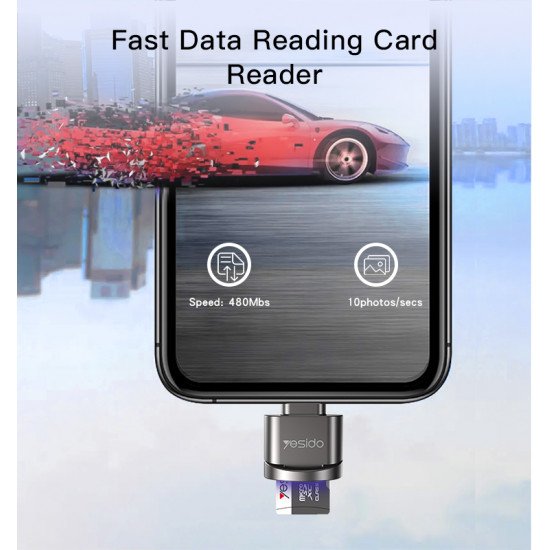 قارئ بطاقات Yesido Lightning Interface  TF - GS18
