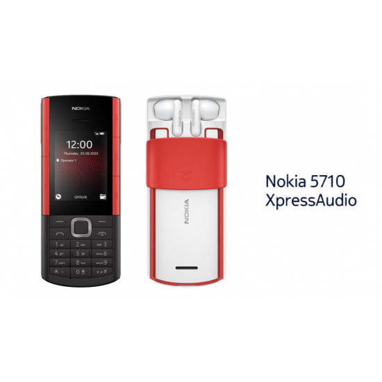 جوال نوكيا اكسبرس اوديو 5710 من نوكيا مصمم بسماعات اذن لاسلكية مدمجة، اتصال 4G جوال نوكيا اكسبرس اوديو 5710 من نوكيا مصمم بسماعات اذن لاسلكية مدمجة، اتصال 4G