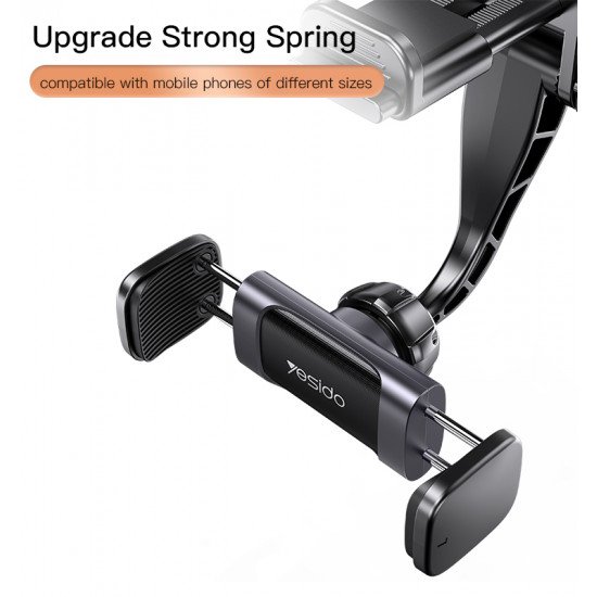 يسيدو ستاند لحمل الهاتف بمرآة السيارة قابل للدوران 360 درجة YESIDO C193