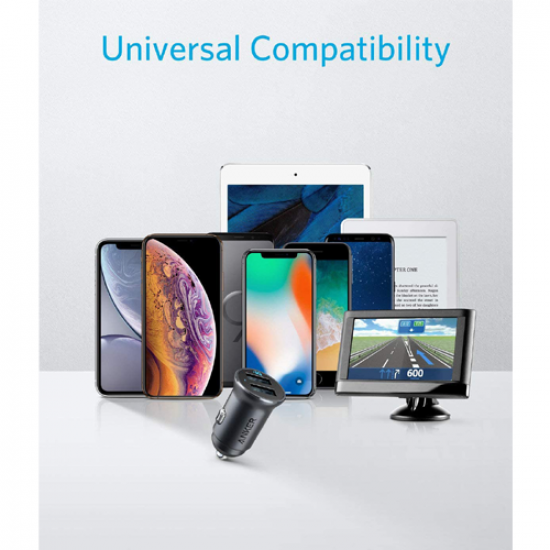 شاحن سيارة أنكر PowerDrive 2 Alloy Metal Mini 24W 4.8A 