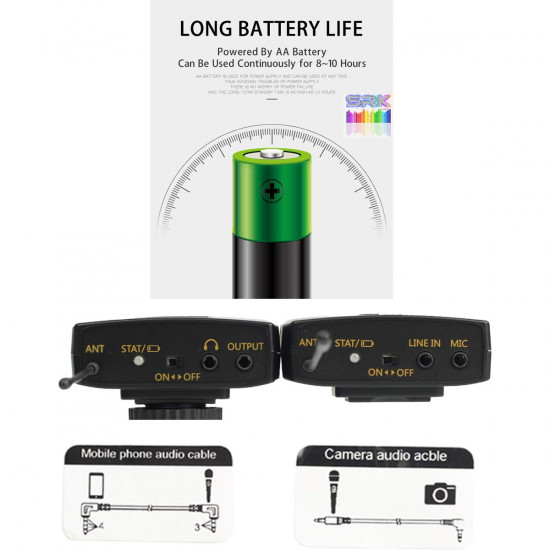 مجموعة نظام ميكروفون  FREELAV احترافي داخل الأذن مزود بـ 16 قناة للمراقبة اللاسلكية UHF مع ميكروفون على شكل طية صدر السترة للهواتف الذكية لأجهزة Android وIOS، وكاميرات DSLR، وNIKON، وCANON، وSONY، وYouTube