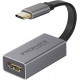 محول من النوع سي HDMI، محول فيديو عالي الدقة 4K 30 هرتز USB-C الى HDMI مع مخرج صوت للاجهزة التي تدعم USB نوع سي، ايباد برو، ماك بوك، ميديا لينك-H1 رمادي من بروميت