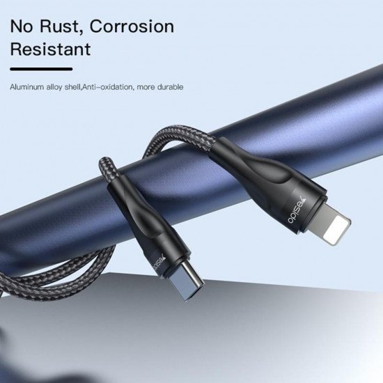 كابل شحن Type-C إلى آيفون ، الطول: 30 سم Yesido CA82