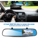  كاميرات داش امامية وخلفية للسيارة، عدسة مزدوجة HD 1080P 4. كاميرا دي في ار لمراة الرؤية الخلفية للسيارة، مقاس 3 انش