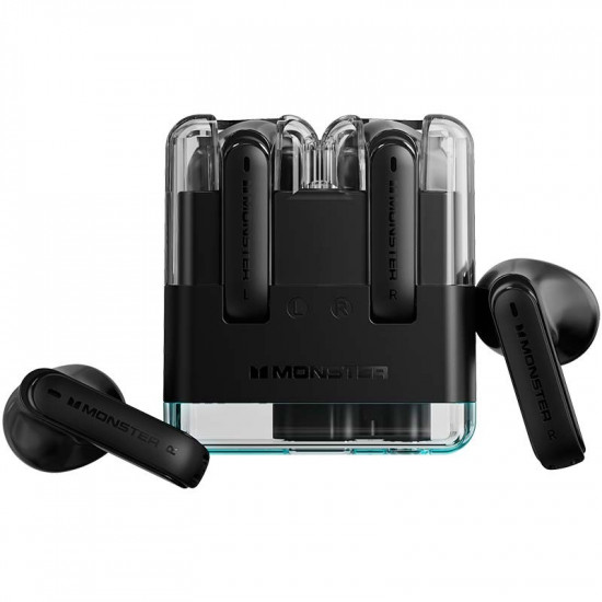 Monster-XKT12 سماعات لاسلكية للحد من الضوضاء ، سماعة الرأس الأصلية ، بلوتوث 5.3 ، سماعات TWS ، سماعات صوت HIFI ، سماعات الألعاب ، 300mAh