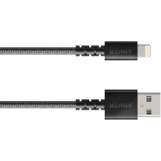 كيبل يو اس بي - آيفون Anker PowerLine Select+ USB Cable with Lightning connector 6ft- A8013H12-Black