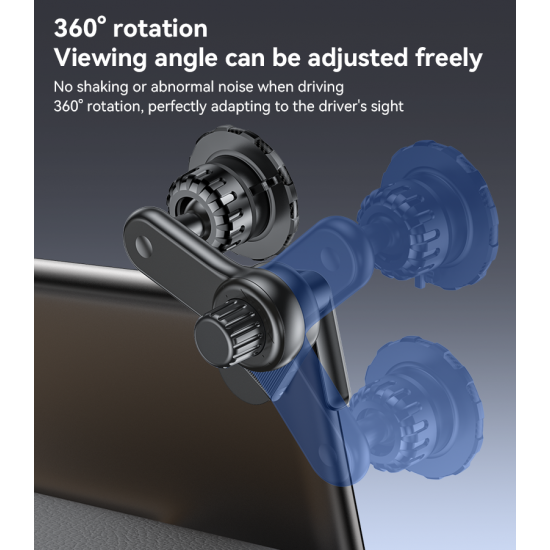 حامل هاتف للسيارة C212 360 قابل للتعديل مع قفل مدمج وشاشة عائمة ومغناطيس 