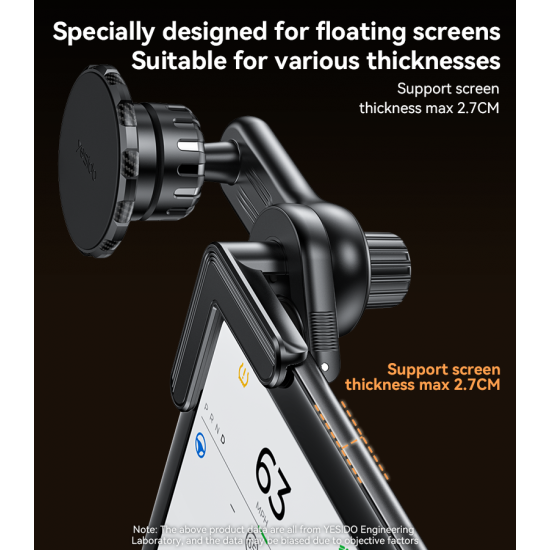 حامل هاتف للسيارة C212 360 قابل للتعديل مع قفل مدمج وشاشة عائمة ومغناطيس 