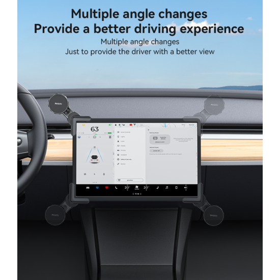 حامل هاتف للسيارة C212 360 قابل للتعديل مع قفل مدمج وشاشة عائمة ومغناطيس 