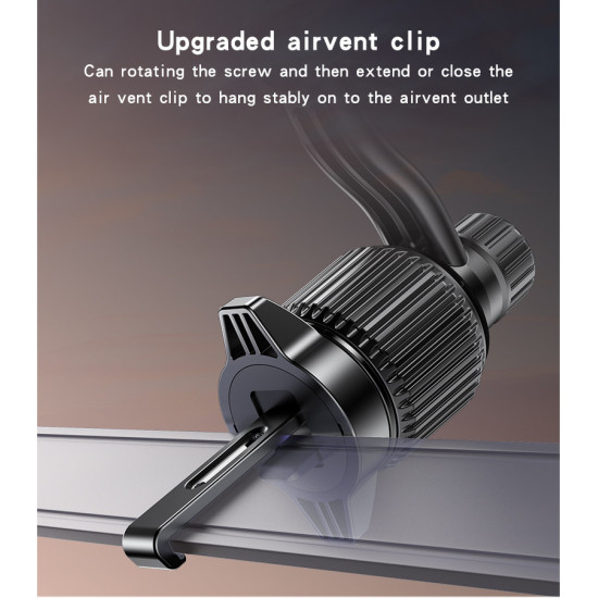 حامل هاتف مغناطيسي C244 بزاوية دوارة حرة 360 درجة، 6 قطع من مغناطيس N42، منفذ تهوية متطور