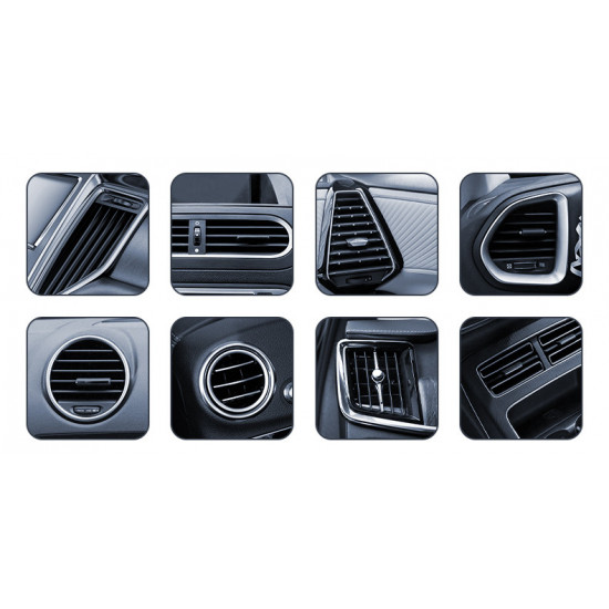 حامل هاتف مغناطيسي C244 بزاوية دوارة حرة 360 درجة، 6 قطع من مغناطيس N42، منفذ تهوية متطور