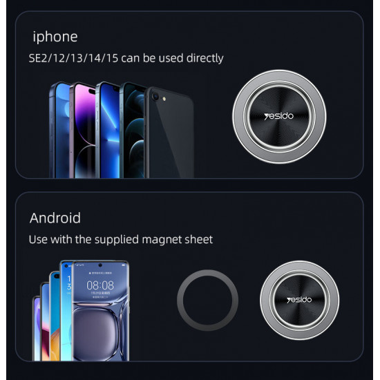 حامل الهاتف المغناطيسي Magsafe C201 ذو الدوران المتعدد الأبعاد 360 مناسب للوحة القيادة