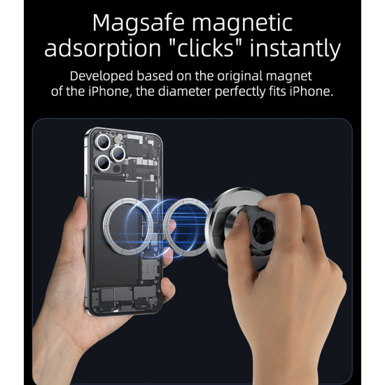 حامل الهاتف المغناطيسي Magsafe C201 ذو الدوران المتعدد الأبعاد 360 مناسب للوحة القيادة