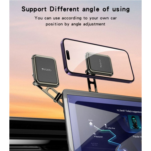 حامل هاتف مغناطيسي متعدد الزوايا مصنوع من سبائك الزنك C264 مكون من 6 قطع مغناطيس بذراع دوارة قوية