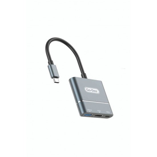 كيبل Go-Des 3in1 من usb c إلى منافذ متعدد GD-6827