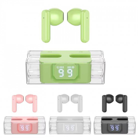 سماعات أذن E90 TWS مزودة بتقنية البلوتوث وشاشة رقمية مع ميكروفون وسماعات رأس لا سلكية 