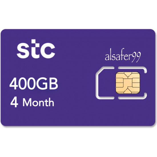 شريحة إنترنت STC باقة كويك نت 400 جيجا 4 شهور شريحة إنترنت STC باقة كويك نت 400 جيجا 4 شهور