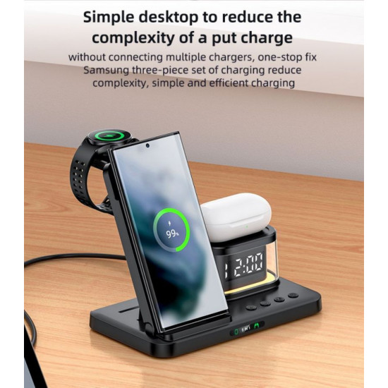 DS23 Yesido يسيدو 5 في 1 15 وات شحن سريع مع تعديل زاوية مزدوجة وتصميم تبريد ثلاثي وشاحن لاسلكي على مدار الساعة DS23 Yesido يسيدو 5 في 1 15 وات شحن سريع مع تعديل زاوية مزدوجة وتصميم تبريد ثلاثي وشاحن لاسلكي على مدار الساعة