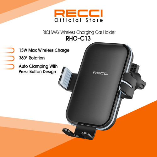 Recci RichWay RHO-C13 Wireless Charging 15W Car Holder