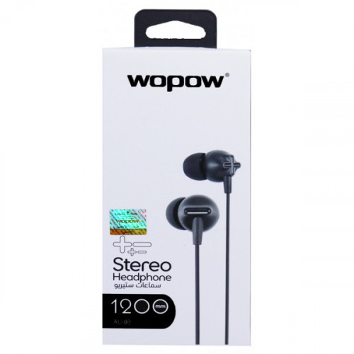 WOPOW - سماعة  AU-03 STEREO HEADPHONE