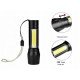مصباح LED يدوي صغير يحمل باليد بتقنية COB مزود بشاحن بمنفذ USB ومناسب للأماكن الخارجية