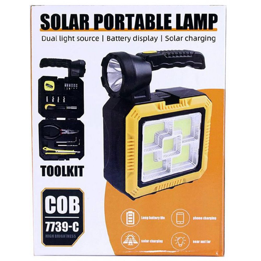 Solar prtable lamp LED مصباح LED محمول يعمل بالطاقة الشمسية COB 7739-C