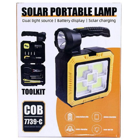 Solar prtable lamp LED مصباح LED محمول يعمل بالطاقة الشمسية COB 7739-C