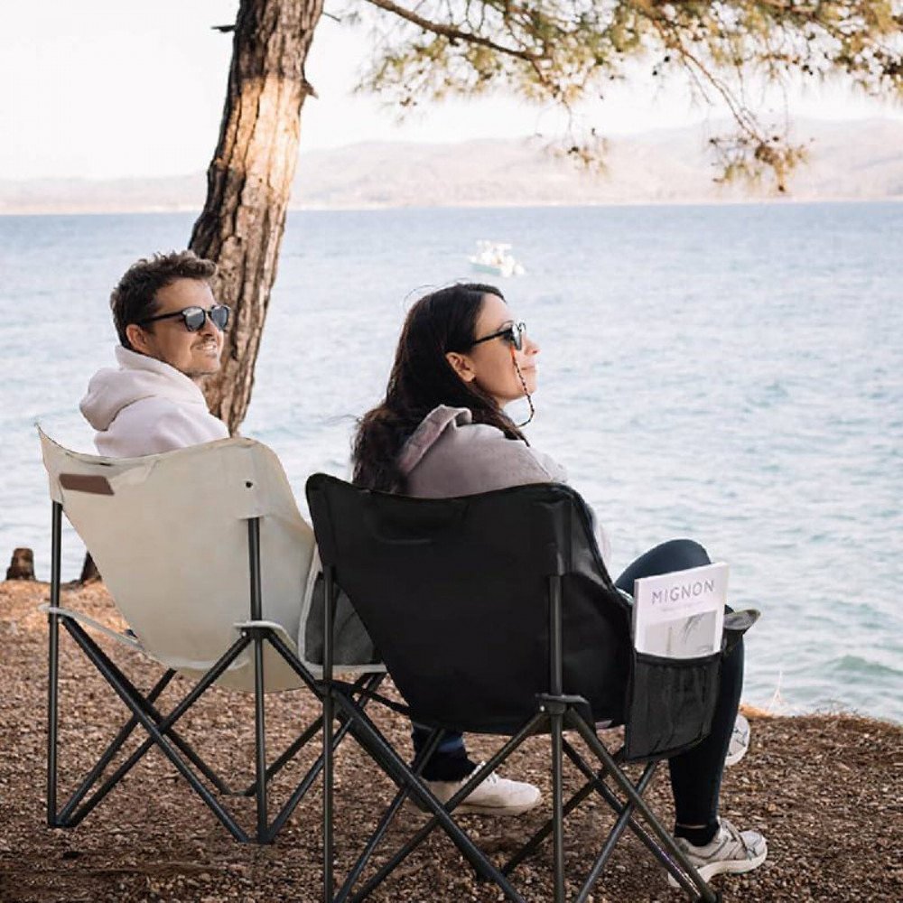 كرسي قابل للطي خفيف الوزن محمول مع جيب جانبي