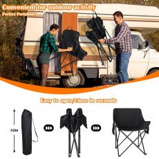 كرسي قابل للطي خفيف الوزن محمول مع جيب جانبي