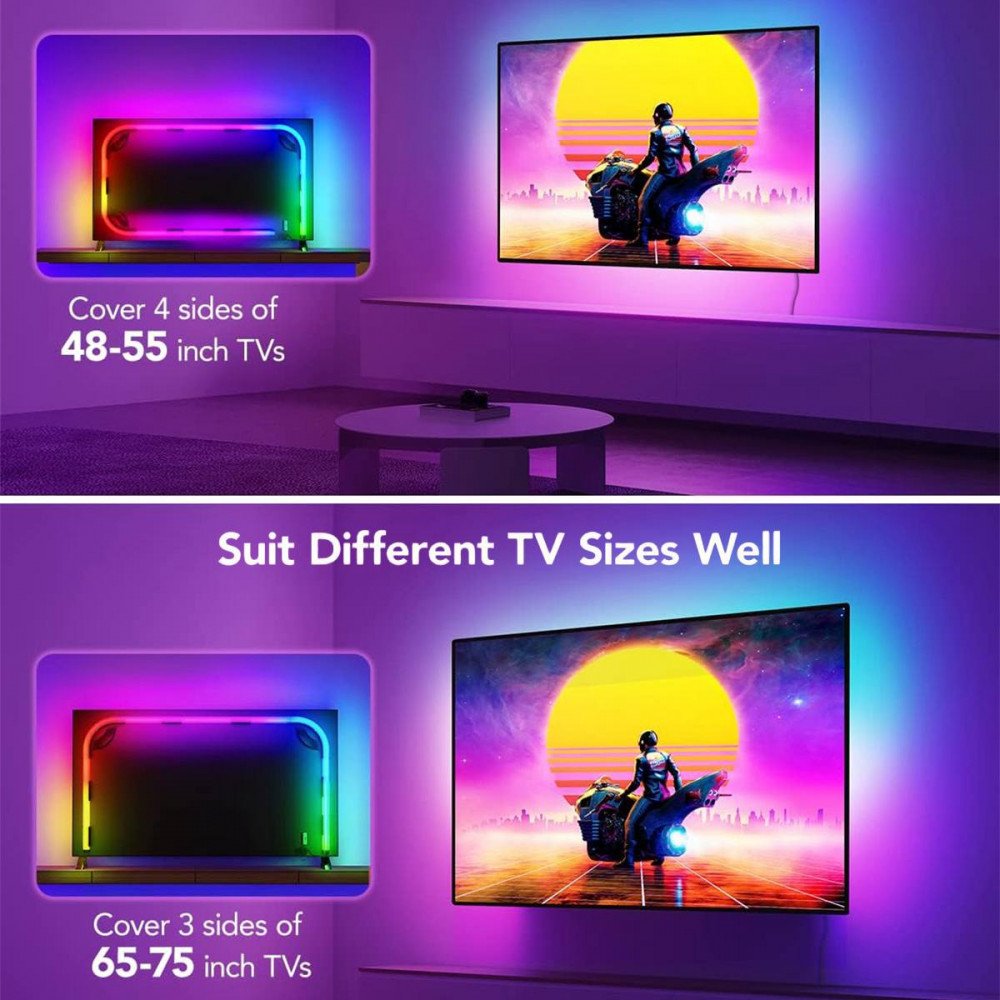   شريط إضاءة ليد نيون ار جي بي بطول 5 متر